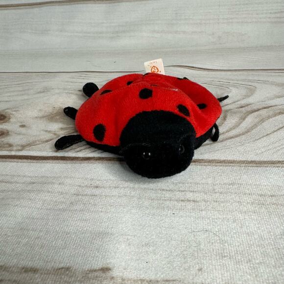 TY Beanie Baby Lucky Ladybug Plush - 1993 - 5" Long - Picture 1 of 4